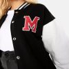 WomensColorBlockVarsityBomberJacket