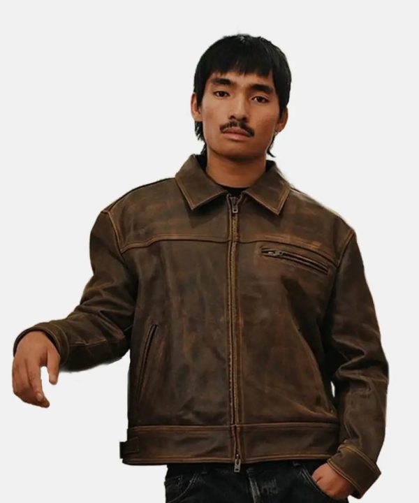 brownDistressedLeatherMutimerLeatherJacket