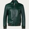 men leather jackets green
