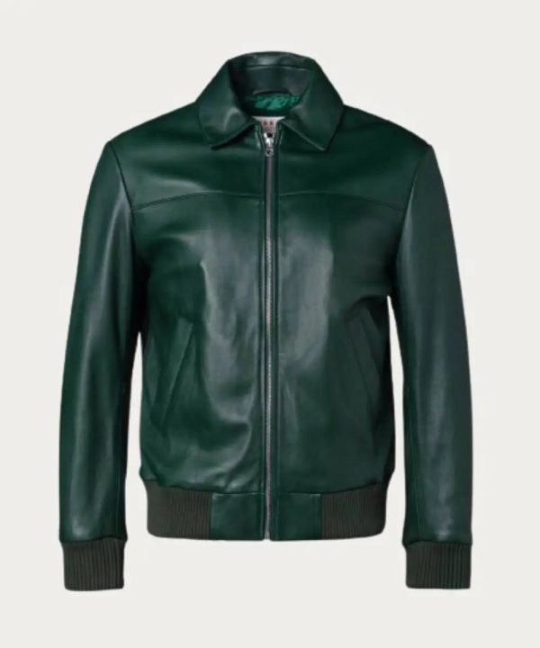 men leather jackets green