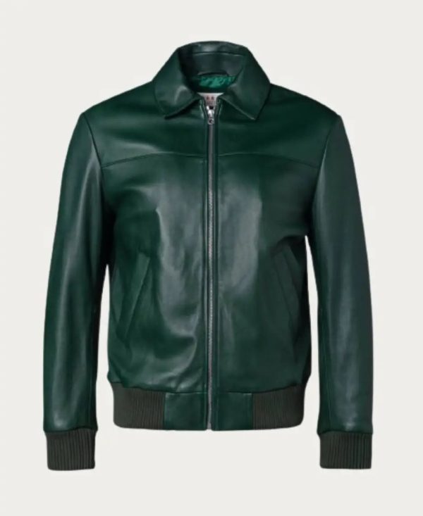 men leather jackets green