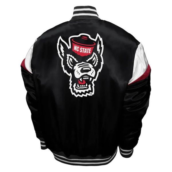 state power black satin jacket