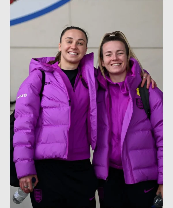 England Women’s National Football Lionesses Nike Purple Puffer Jacket 2025