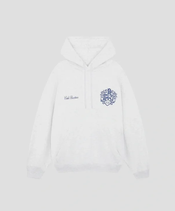 Mens Cole Buxton Collegiate Crest Grey Hoodie