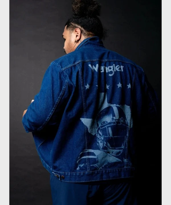 Men's Dallas Cowboys 2025 Rookie Class Wrangler Denim Blue Jacket