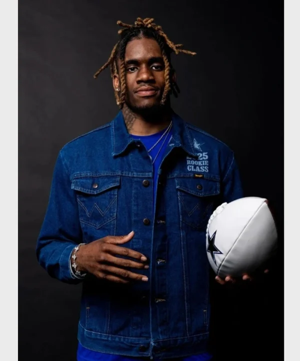 Men's Dallas Cowboys 2025 Rookie Class Wrangler Denim Jacket Blue