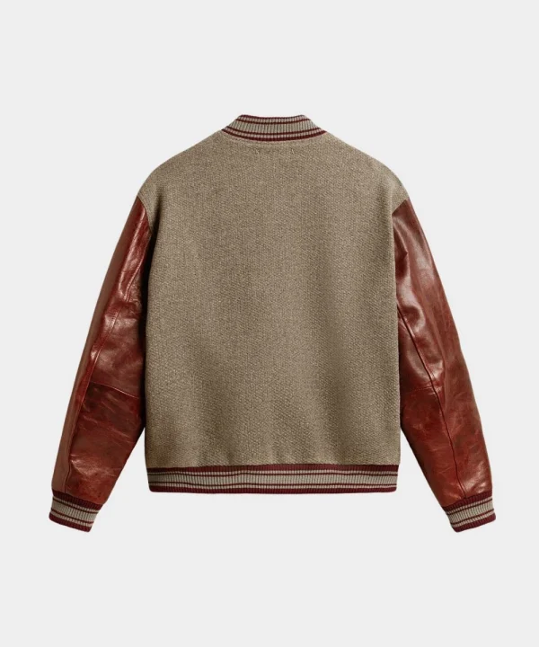 The Voice S27 Michael Buble Varsity Jacket Grey Brown
