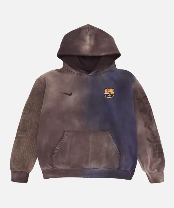 Unisex Travis Scott CJ x Nike x Fcb Split-Dye Crest Barcelona Hoodie