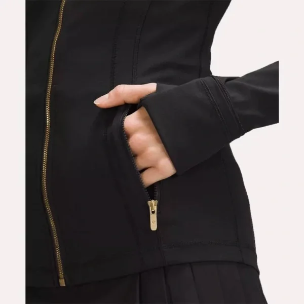 Women's Lululemon Define Gold Zipper Cropped Jacket