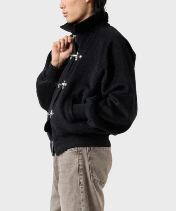Women's Vintage Fireman Clasp Jacket Black