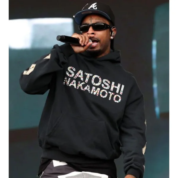 21 Savage Satoshi Nakamoto Reading 2024 Festival Black Hoodie