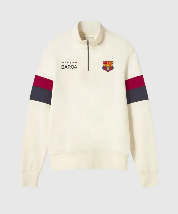 FC Barcelona Retro 1899 White Sweatshirt