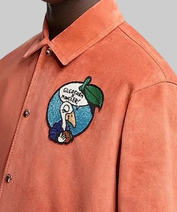 Gilga Farm x Moncler Suede Jacket Orange