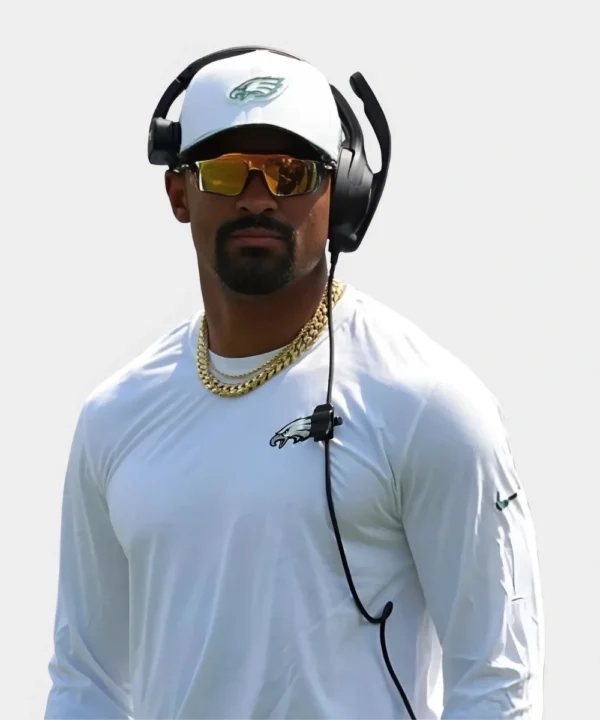 Jalen Hurts NFL Preseason 2025 Eagles Sweatshirt White