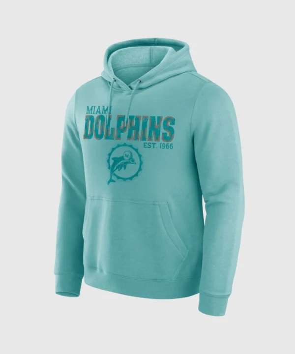 Men's Miami Dolphins Darius Rucker Collection by Fanatics Faded Pullover Aqua Hoodie