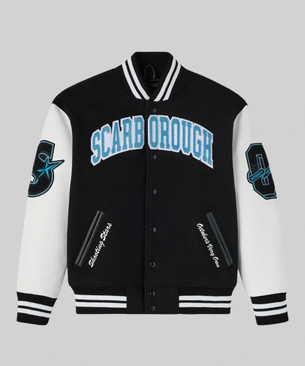 OVO x Scarborough Shooting Stars Varsity Jacket Black & White