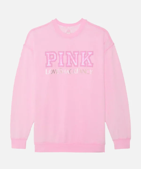 PINK x LoveShackFancy Oversized Crew Sweatshirt