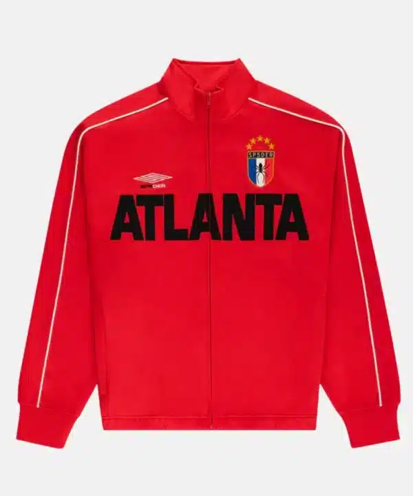 Sp5der Atlanta Zip-Up Red Track Jacket