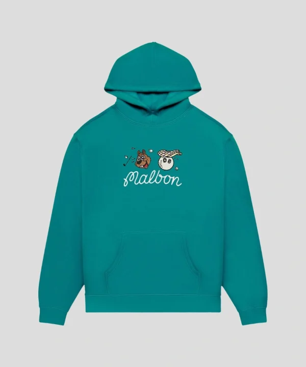 Unisex Malbon Golf Two-Man Scramble Hoddie Green