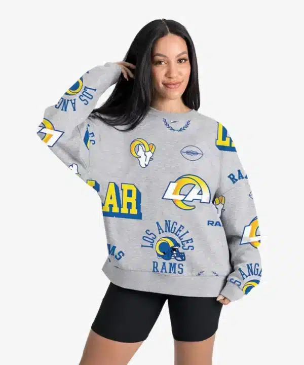 Womens Los Angeles Rams Gameday Couture Always On Repeat Sweatshirt Grey
