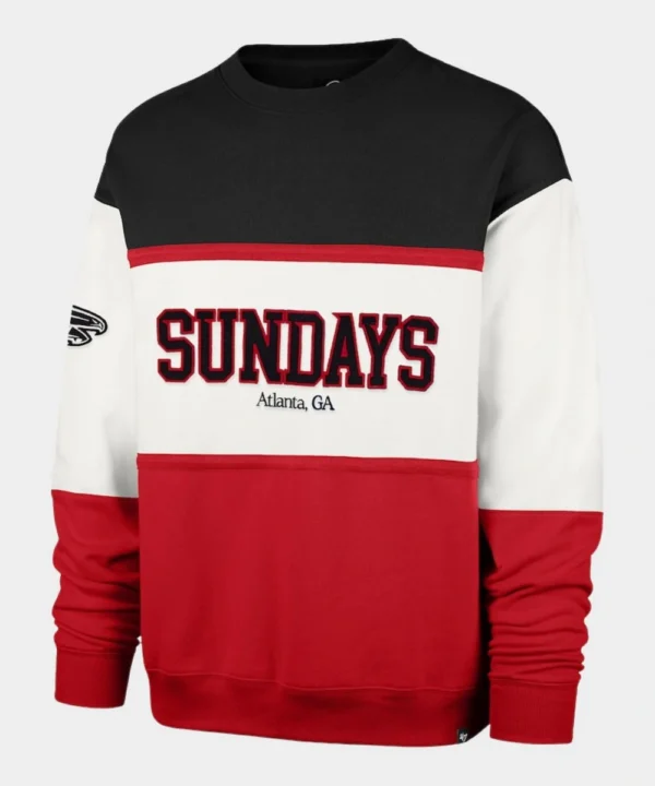 47 White Atlanta Falcons Sundays Breeze By Maximalist Sweatshirt