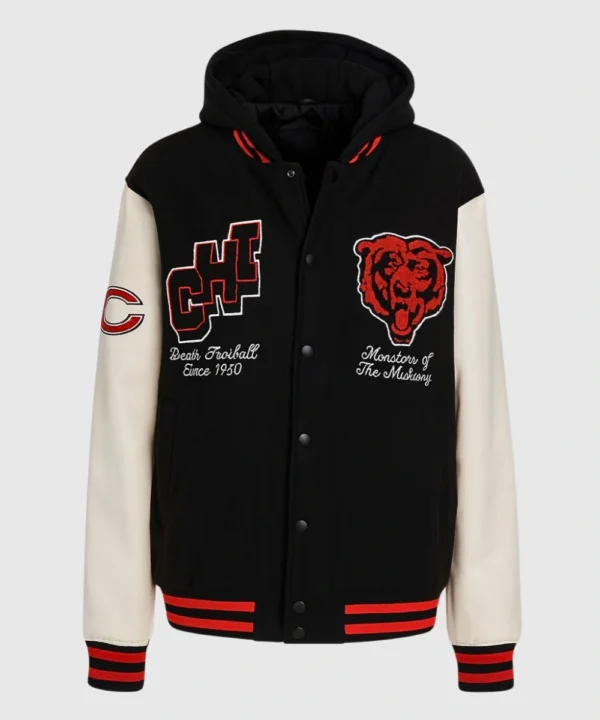 Chicago Bears The Wild Collective Hooded Varsity Jacket