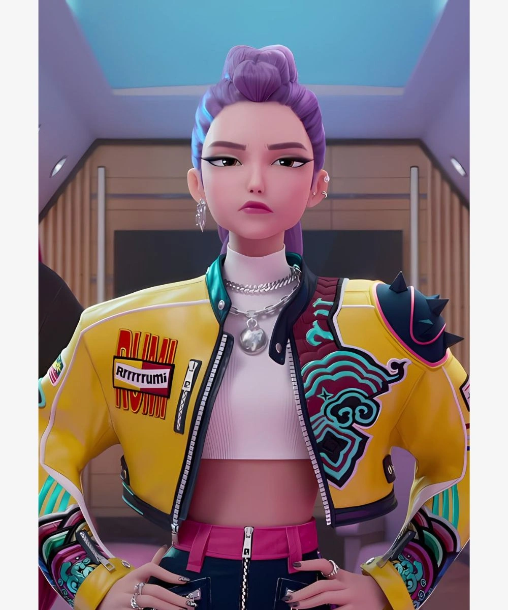Kpop Demon Hunters Rumi's Cropped Jacket Yellow