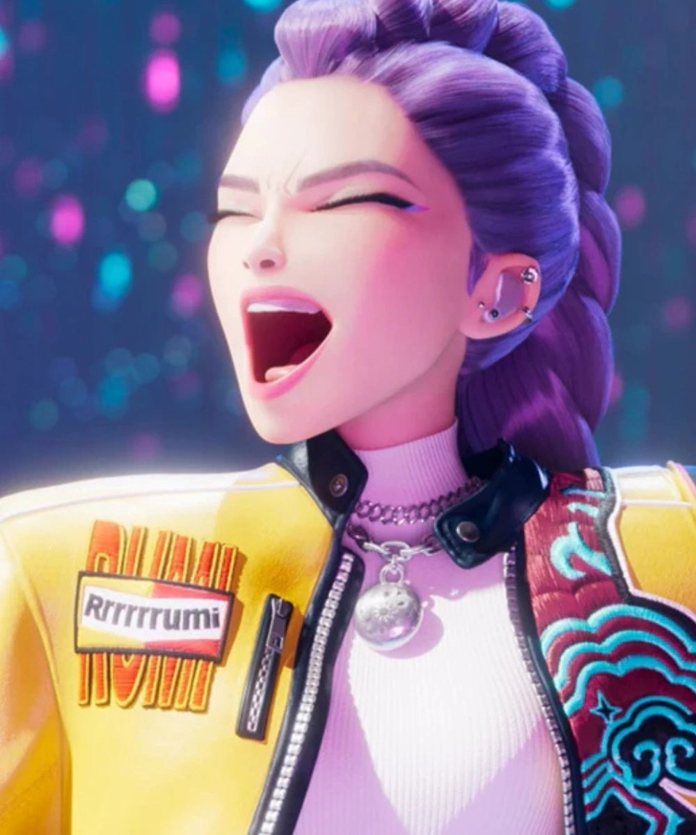 Kpop Demon Hunters Rumi's Yellow Crop Jacket