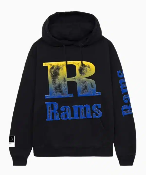 Los Angeles Rams Aleali May x No Caller ID Black Stacked Hoodie