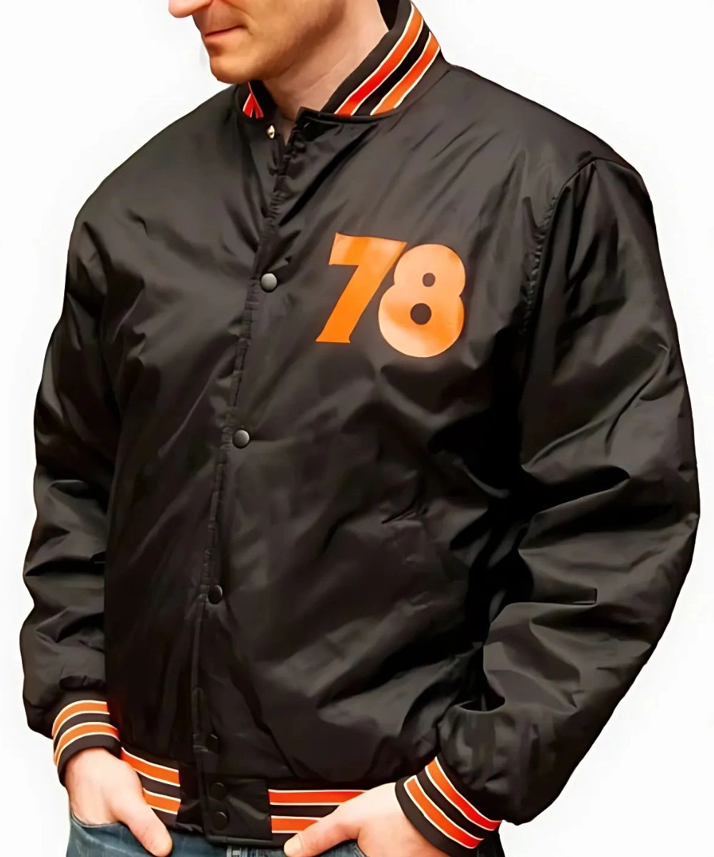 Mens Nylon Bomber Halloween 78 Jacket Black
