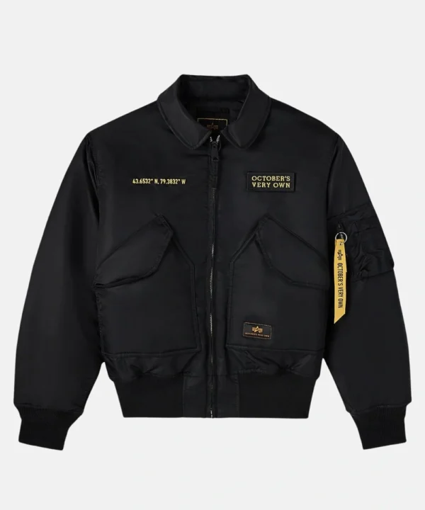 Octobers Very Own Alpha Industries CW 45/P Bomber Jacket Black