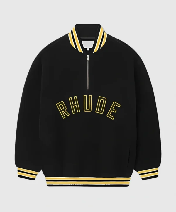 Rhude Quarter-Zip Varsity Jacket