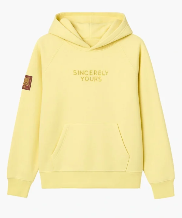 Salish Matter Sincerely Yours Oversized Pullover Yellow Hoodie