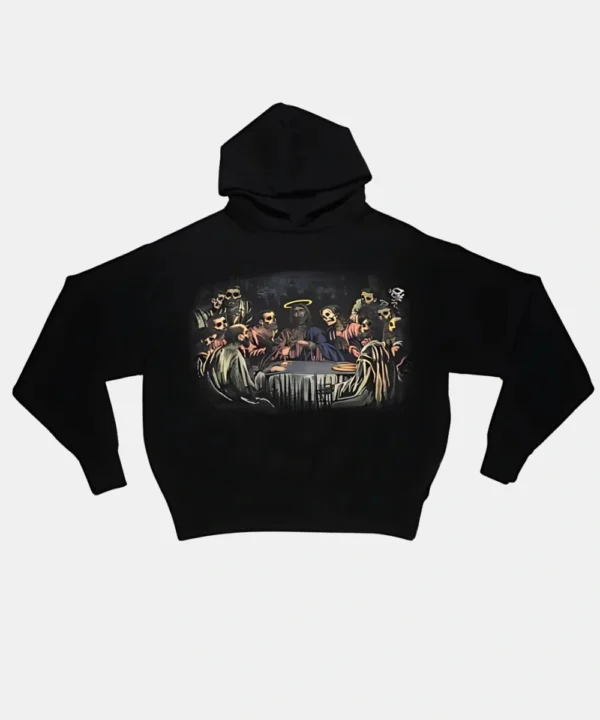 Unisex Showroom Last Supper Black Pullover Fleece Hoodie