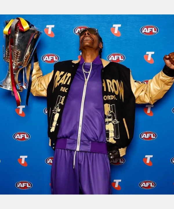 AFL Grand Final Entertainment Media Opportunity 2025 Snoop Dogg Varsity Jacket