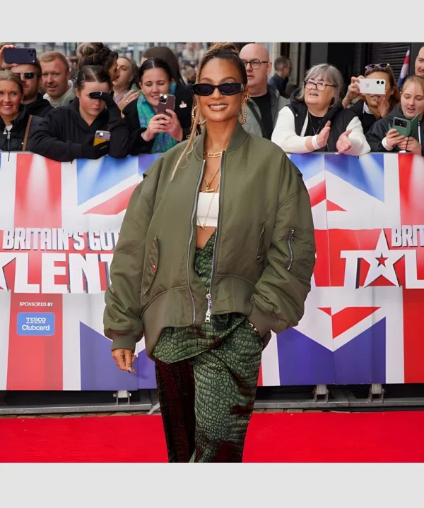 Alesha Dixon Britain’s Got Talent 2025 Bomber Jacket Green