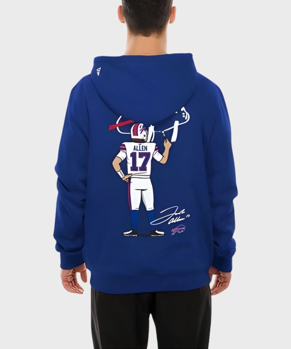 Buffalo Bills New Era Billustration Josh Allen Hoodie Men's