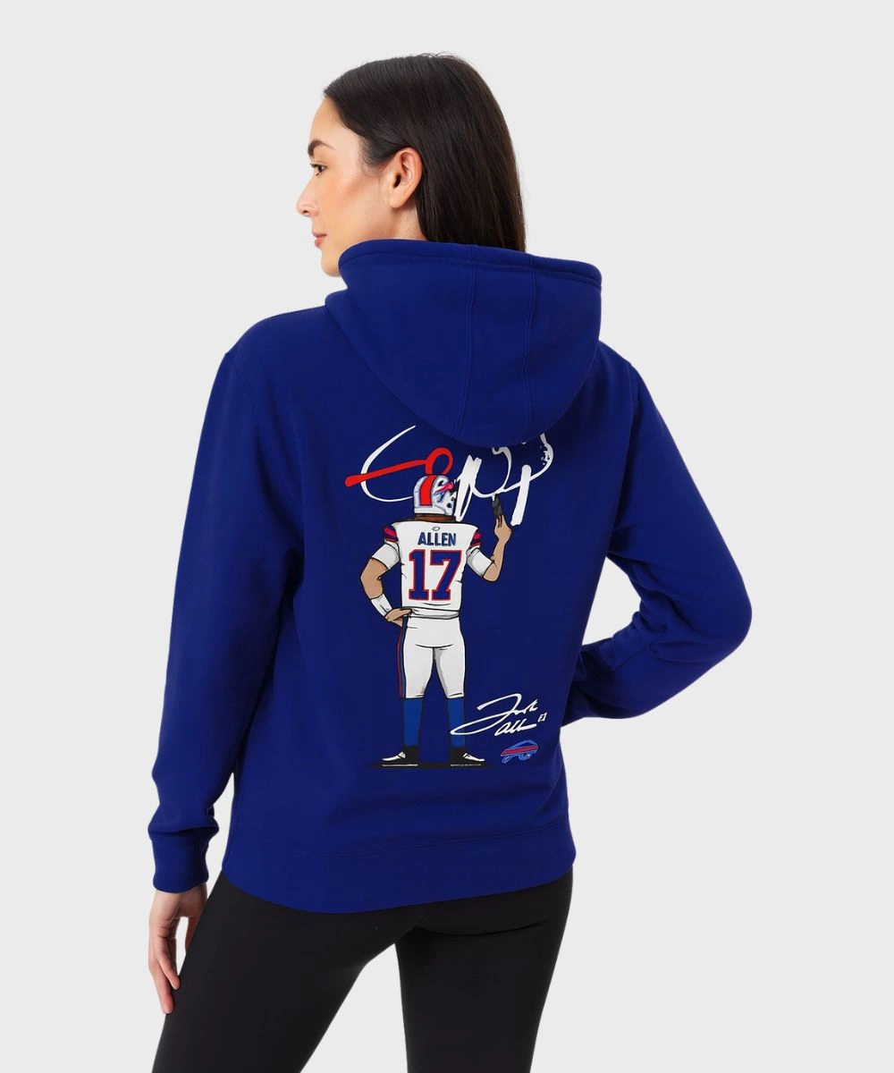 Buffalo Bills New Era Billustration Josh Allen Hoodie Women's