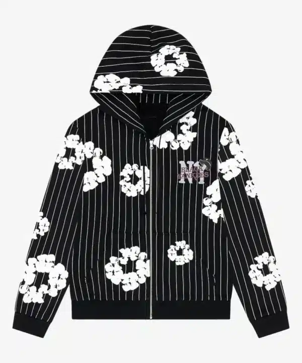 Denim Tears Pinstripe Wreath Zip Hoodie