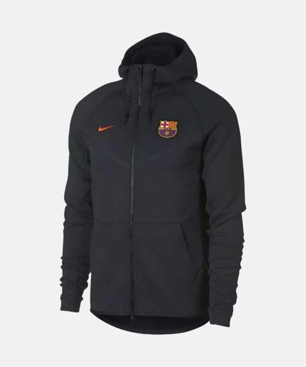 Fc Barcelona Black Tech Fleece Jacket