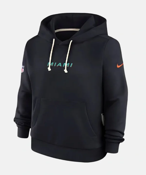 Mike Mcdaniel Miami Dolphins Nike 2025 Rivalries Sideline Dri-FIT Hoodie Navy Blue