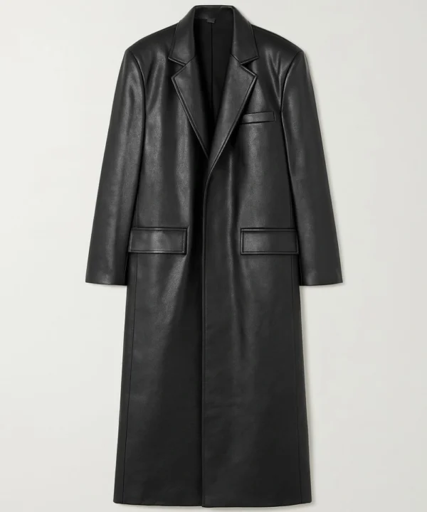 Seth Rollins Lenovo Center Monday Night RAW 2025 Black Leather Long Coat