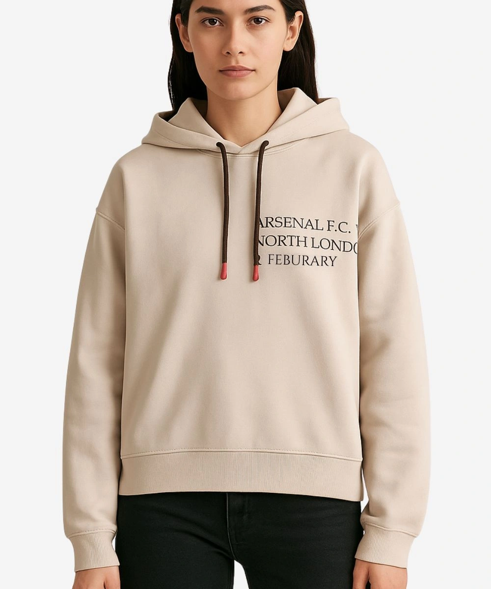 Women's Arsenal x A-COLD-WALL Derby Beige Pullover Fleece Hoodie