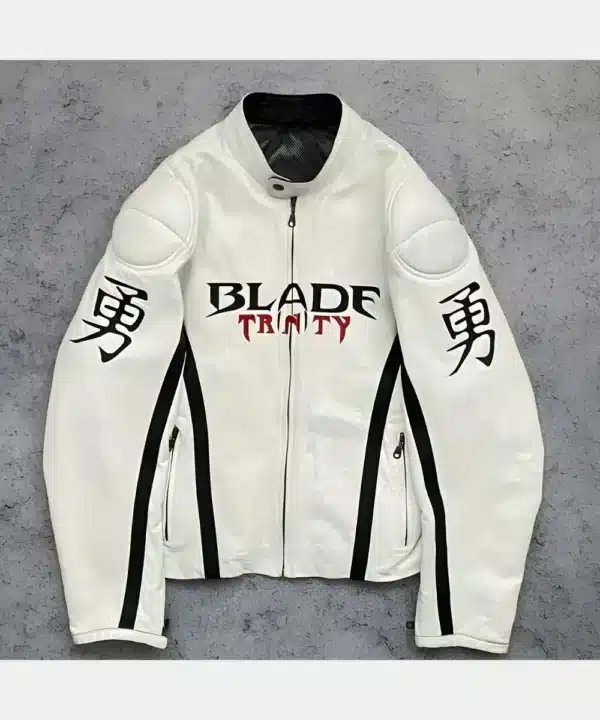 American Comedian And Actor Pete Davidson Monday Night RAW Leather Jacket White