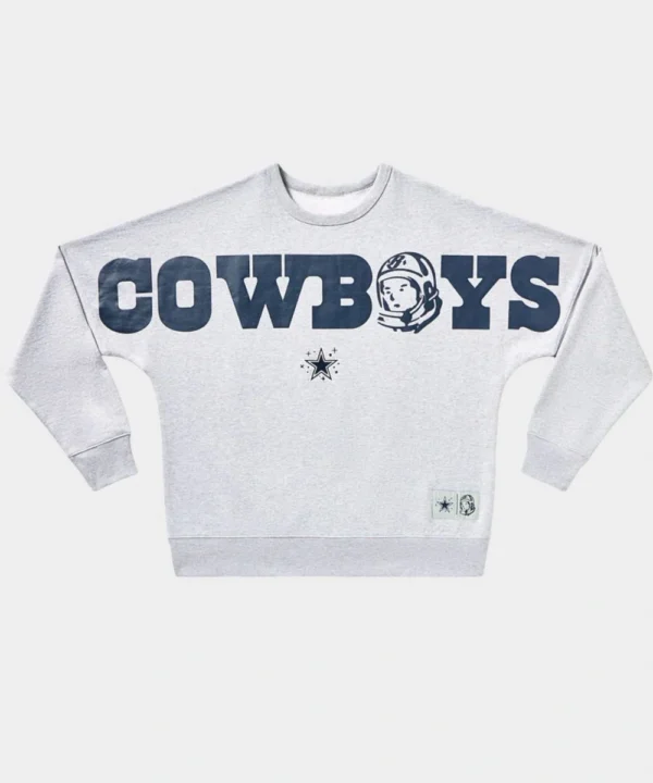 Billionaire Boys Club x Dallas Cowboys Starfield 2025 Collection Fleece Pullover Oversized Sweatshirt Grey