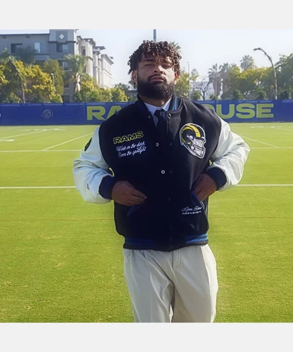 Kyren Williams Shoe Palace Nike LA Rams Varsity Jacket