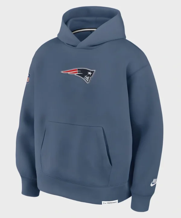 New England Patriots Nike Blue 2025 Rivalries Collection Oversized Tech Fleece Hoodie