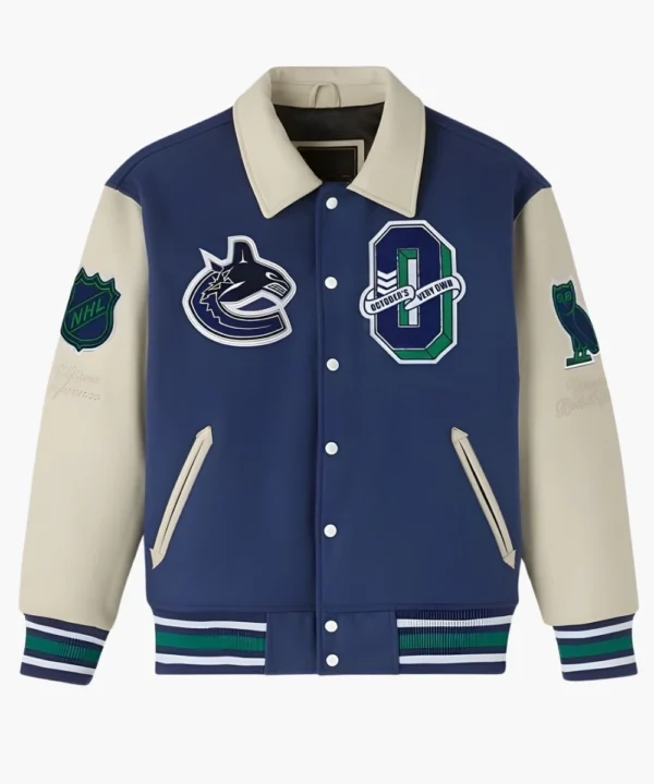 OVO NHL Vancouver Canucks Varsity Jacket Blue