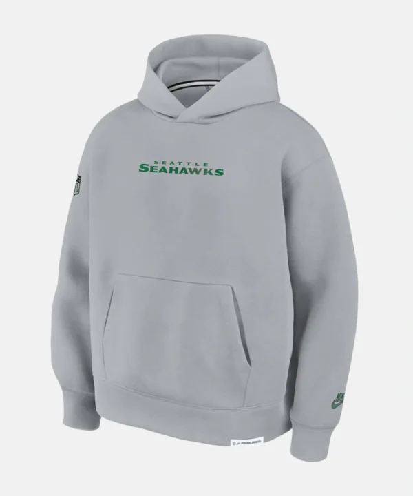 Seattle Seahawks Nike Grey 2025 Rivalries Collection Oversized Tech Fleece Hoodie