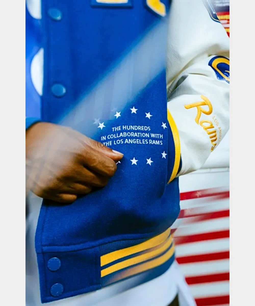 The Hundreds x Rams Varsity Jacket Blue & White